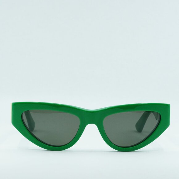 Bottega Veneta BV1176S 003 Sunglasses Green Cat Eye Frame, Green Lenses main image 6